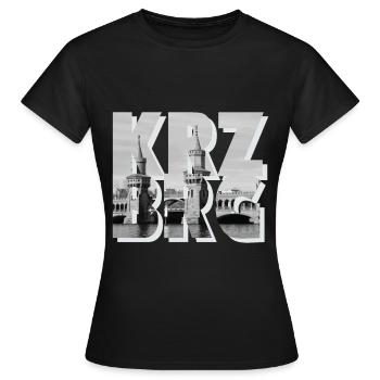 Kreuzberg - Frauen T-Shirt - Schwarz - Vorne - AI Model Female 172 dark (172cm)