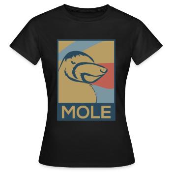 Maulwurf - Frauen T-Shirt - Schwarz - Vorne - AI Model Female 172 dark (172cm)
