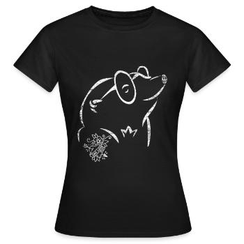 Cadeau taupe - T-shirt Femme - noir - Devant - AI Model Female 172 dark (172cm)