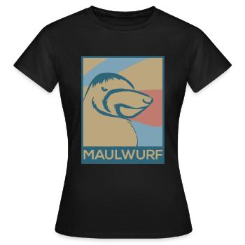 Maulwurf - Frauen T-Shirt - Schwarz - Vorne - AI Model Female 172 dark (172cm)