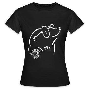 taupe - T-shirt Femme - noir - Devant - AI Model Female 172 dark (172cm)