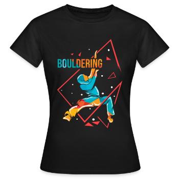 Bouldern - Frauen T-Shirt - Schwarz - Vorne - AI Model Female 172 dark (172cm)