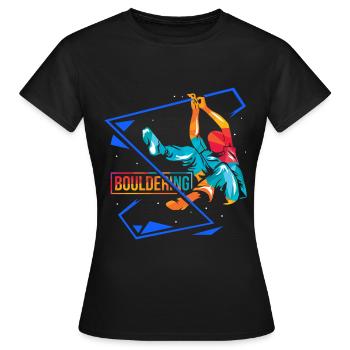 Bouldern - Frauen T-Shirt - Schwarz - Vorne - AI Model Female 172 dark (172cm)