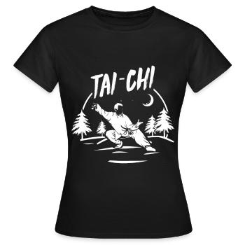 Tai chi - T-shirt Femme - noir - Devant - AI Model Female 172 dark (172cm)
