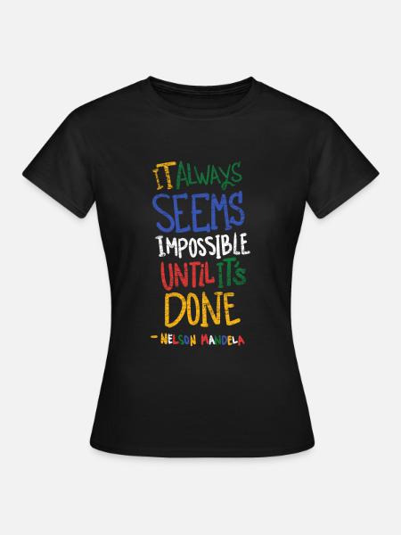 Nelson Mandela - T-shirt dam - svart