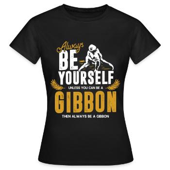 gibbon - Women's T-Shirt - black - Front - AI Model Female 172 dark (172cm)