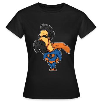Friedrich Nietzsche - T-shirt Femme - noir - Devant - AI Model Female 172 dark (172cm)