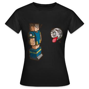 Cadeau de babyfoot - T-shirt Femme - noir - Devant - AI Model Female 172 dark (172cm)