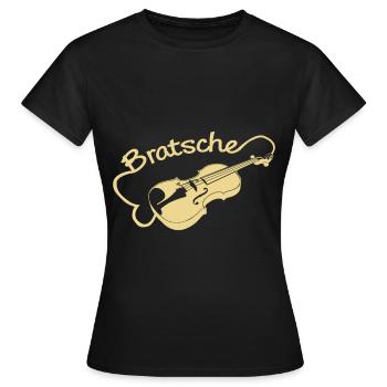 Bratsche - Frauen T-Shirt - Schwarz - Vorne - AI Model Female 172 dark (172cm)