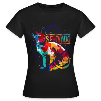 Sphynx Katze Geschenk - Frauen T-Shirt - Schwarz - Vorne - AI Model Female 172 dark (172cm)