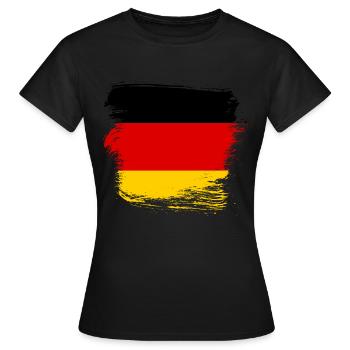German flag Germany flag - Women's T-Shirt - black - Front - AI Model Female 172 dark (172cm)