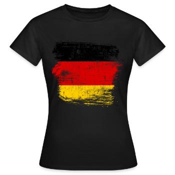 Allemagne - T-shirt Femme - noir - Devant - AI Model Female 172 dark (172cm)