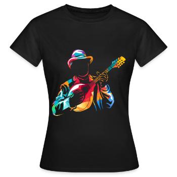 Mandoline - Frauen T-Shirt - Schwarz - Vorne - AI Model Female 172 dark (172cm)