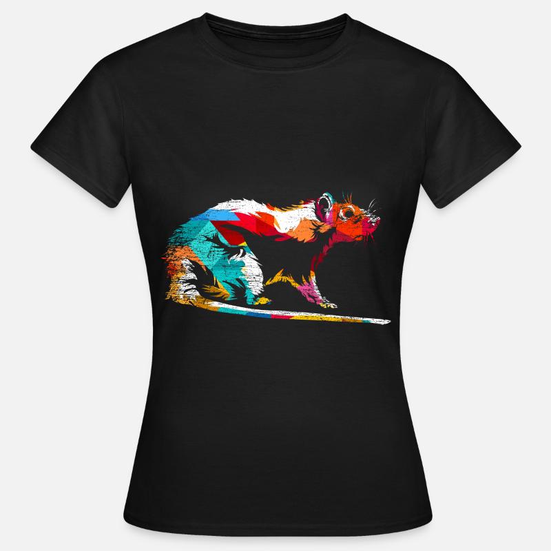 Ratte Geschenk - Frauen T-Shirt - Schwarz