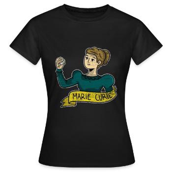 Cadeau de physicien Marie Curie - T-shirt Femme - noir - Devant - AI Model Female 172 dark (172cm)