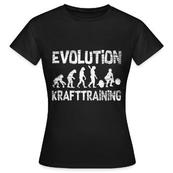 Krafttraining Entwicklung - Frauen T-Shirt - Schwarz - Vorne - AI Model Female 172 dark (172cm)