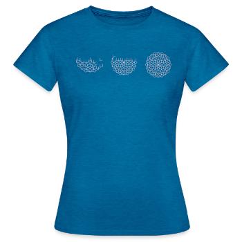 Penrose Tiling ST Pattern - Frauen T-Shirt - Antikblaues Saphir meliert - Vorne - AI Model Female 172 dark (172cm)