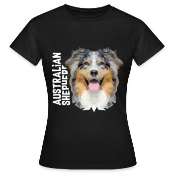 Australian Shepherd - T-shirt Femme - noir - Devant - AI Model Female 172 dark (172cm)