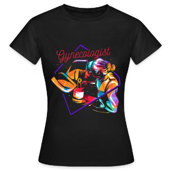Frau Gynäkologe - Frauen T-Shirt - Schwarz - Vorne - AI Model Female 172 dark (172cm)