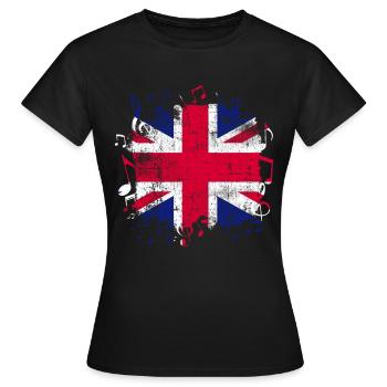 Great Britain Music - Women's T-Shirt - black - Front - AI Model Female 172 dark (172cm)