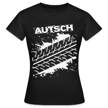 Action Reifenspur Auto BMX MTB Sport Fun Shirt - Frauen T-Shirt - Schwarz - Vorne - AI Model Female 172 dark (172cm)