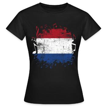 Holland Music - Women's T-Shirt - black - Front - AI Model Female 172 dark (172cm)