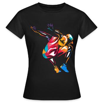 Parkour - Frauen T-Shirt - Schwarz - Vorne - AI Model Female 172 dark (172cm)