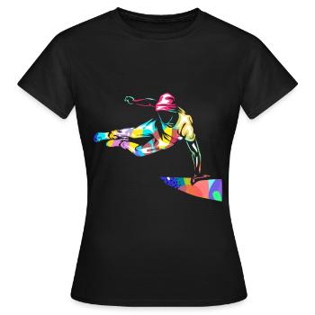 Parkour - Frauen T-Shirt - Schwarz - Vorne - AI Model Female 172 dark (172cm)