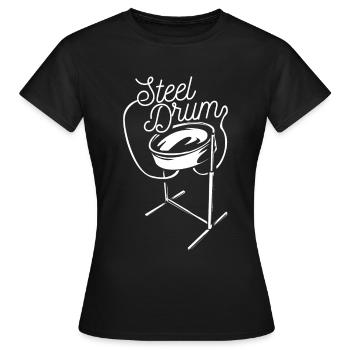 Steelpan steel drum - Women's T-Shirt - black - Front - AI Model Female 172 dark (172cm)