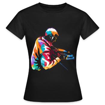 Mediendesigner - T-shirt Femme - noir - Devant - AI Model Female 172 dark (172cm)