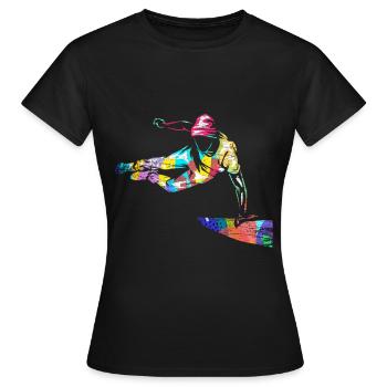 Parkour - Frauen T-Shirt - Schwarz - Vorne - AI Model Female 172 dark (172cm)