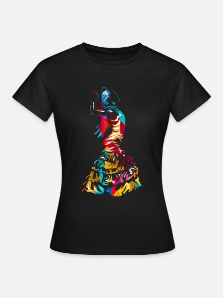 Cadeau flamenco - T-shirt Femme - noir