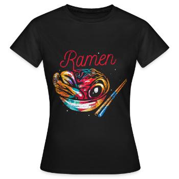 Ramen Nudelsuppe Geschenk - Frauen T-Shirt - Schwarz - Vorne - AI Model Female 172 dark (172cm)