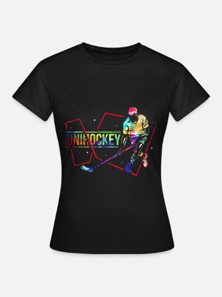 Floorball Geschenk - Frauen T-Shirt - Schwarz
