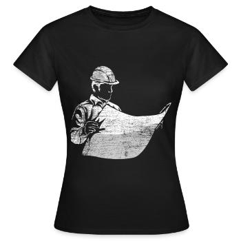Bautechniker - Frauen T-Shirt - Schwarz - Vorne - AI Model Female 172 dark (172cm)