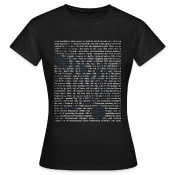 Cadeau de babyfoot - T-shirt Femme - noir - Devant - AI Model Female 172 dark (172cm)
