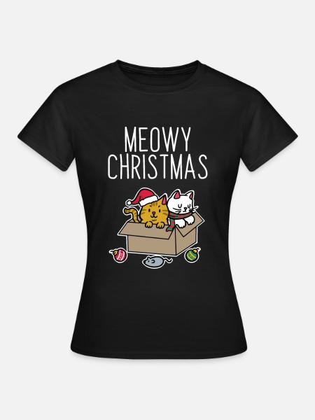 Noël de chats - T-shirt dam - svart
