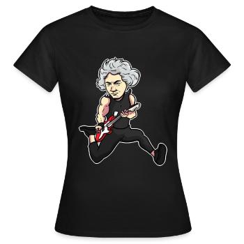 Ludwig van Beethoven - T-shirt Femme - noir - Devant - AI Model Female 172 dark (172cm)