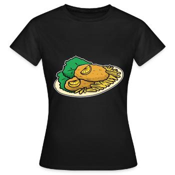 Wiener schnitzel - T-shirt Femme - noir - Devant - AI Model Female 172 dark (172cm)