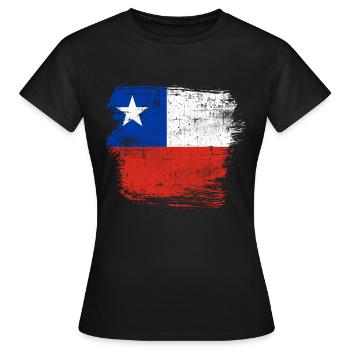 Chile - Frauen T-Shirt - Schwarz - Vorne - AI Model Female 172 dark (172cm)