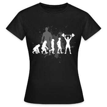 Train weight training - Women's T-Shirt - black - Front - AI Model Female 172 dark (172cm)