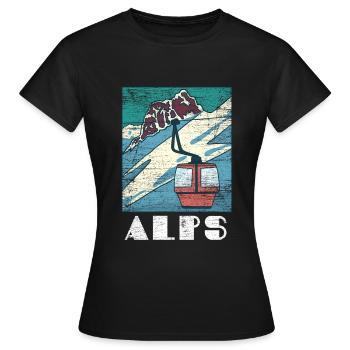 Alpen Geschenk - Frauen T-Shirt - Schwarz - Vorne - AI Model Female 172 dark (172cm)