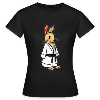 Kudo Kaninchen - Frauen T-Shirt - Schwarz - Vorne - AI Model Female 172 dark (172cm)