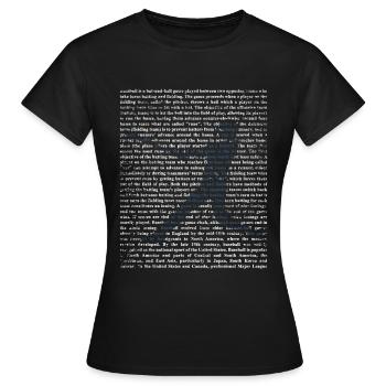 Cadeau de baseball - T-shirt Femme - noir - Devant - AI Model Female 172 dark (172cm)