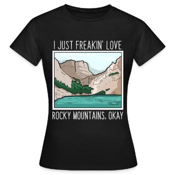 Rocky Mountains - Frauen T-Shirt - Schwarz - Vorne - AI Model Female 172 dark (172cm)