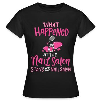 Nail designer nails designer nails nail salon - Women's T-Shirt - black - Front - AI Model Female 172 dark (172cm)
