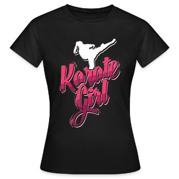 Fille de karaté - T-shirt Femme - noir - Devant - AI Model Female 172 dark (172cm)
