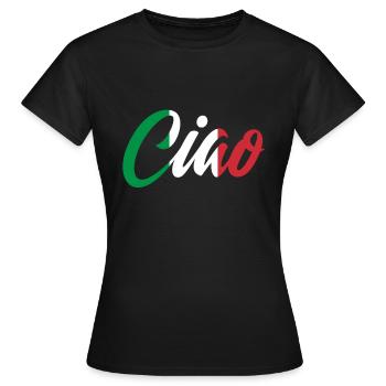 Italien - Frauen T-Shirt - Schwarz - Vorne - AI Model Female 172 dark (172cm)