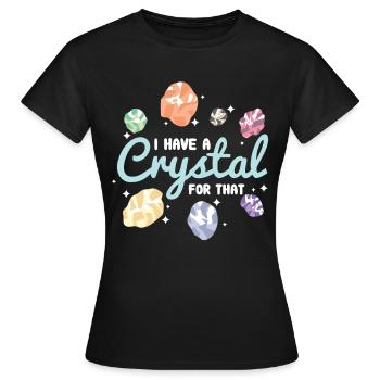 Cristaux de cristal pierres précieuses - T-shirt Femme - noir - Devant - AI Model Female 172 dark (172cm)