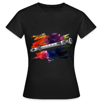 recorder - Women's T-Shirt - black - Front - AI Model Female 172 dark (172cm)